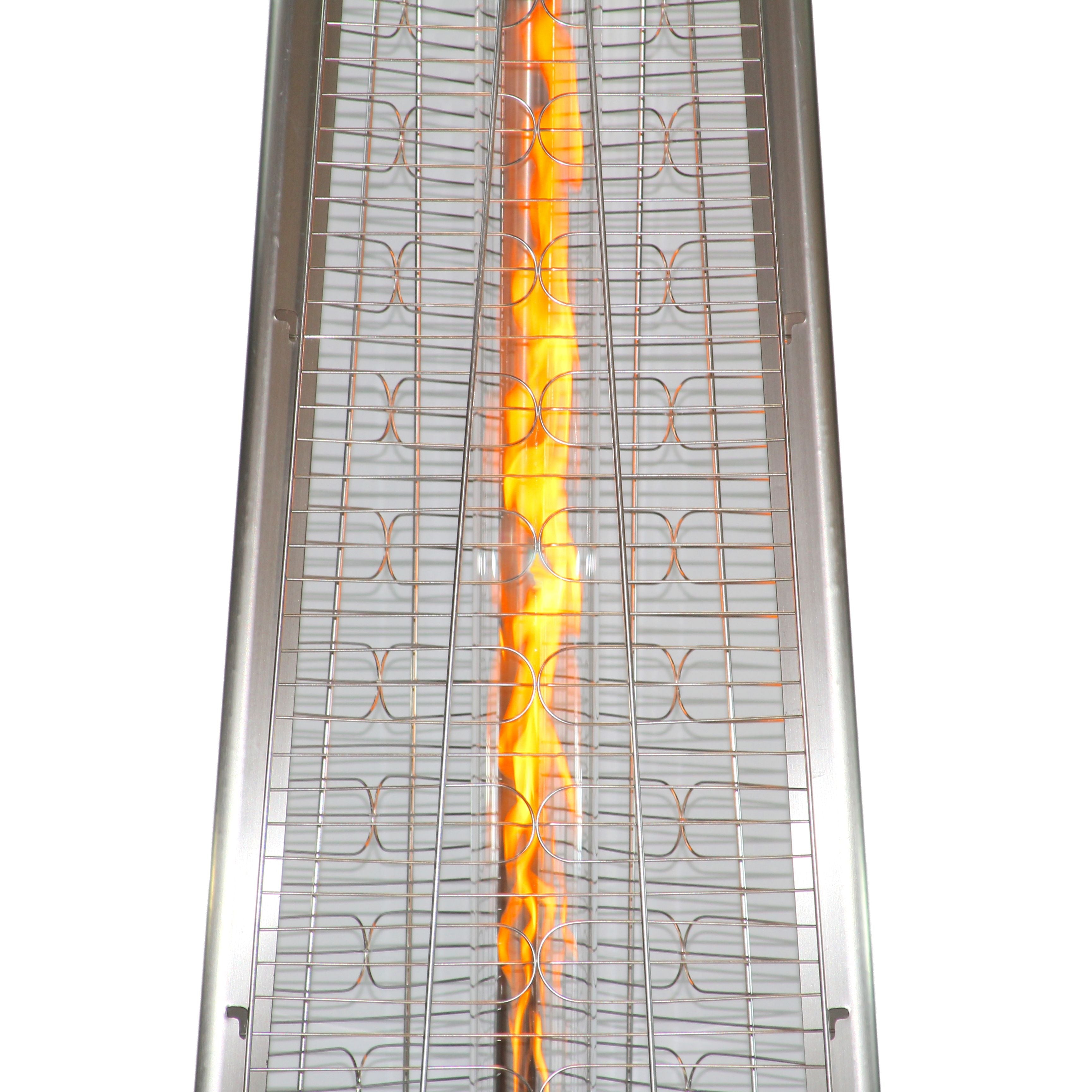 RADtec 93" Pyramid Flame Propane Patio Heater - Stainless Steel Finish