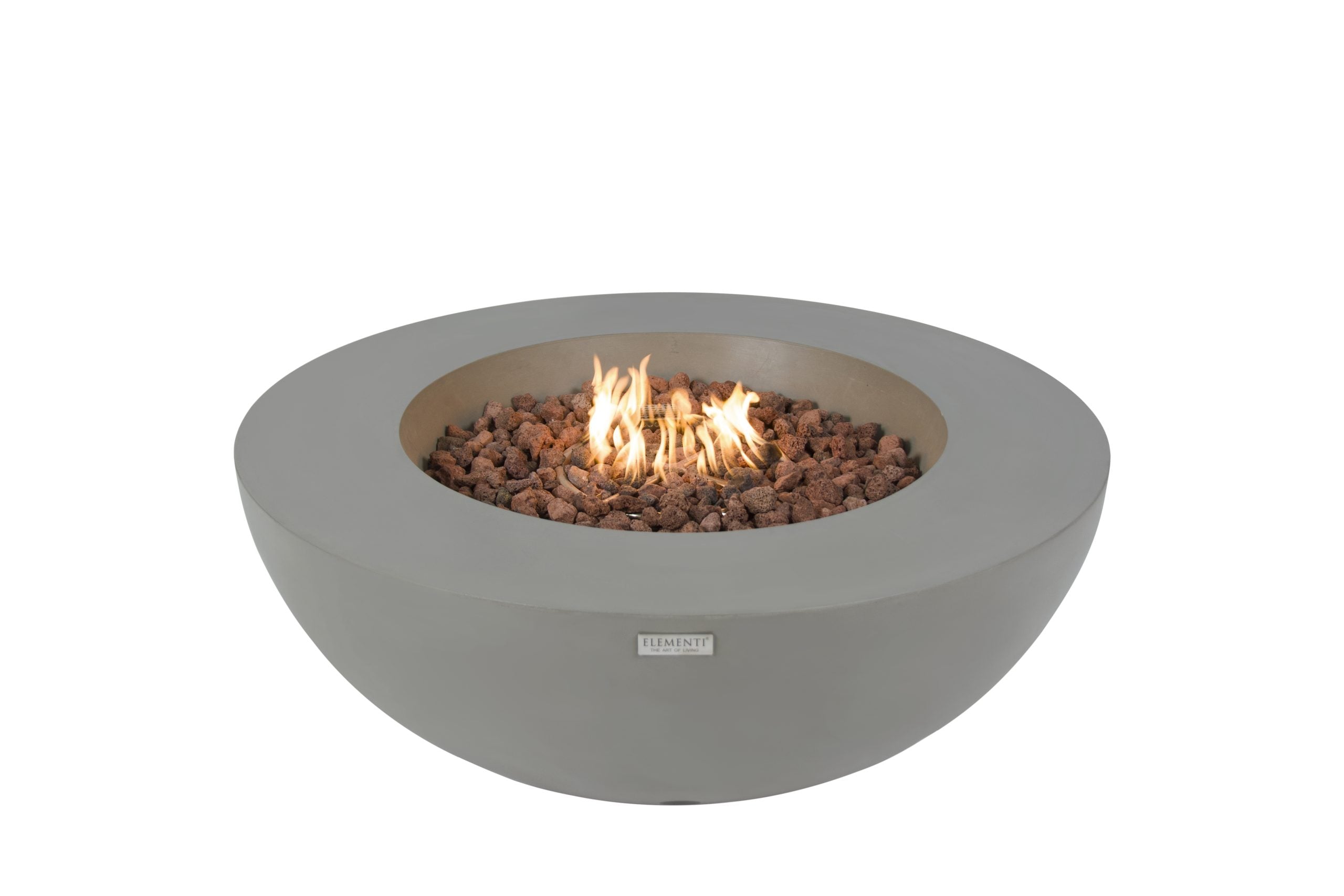 Elementi Lunar Bowl Fire Table - Light Grey