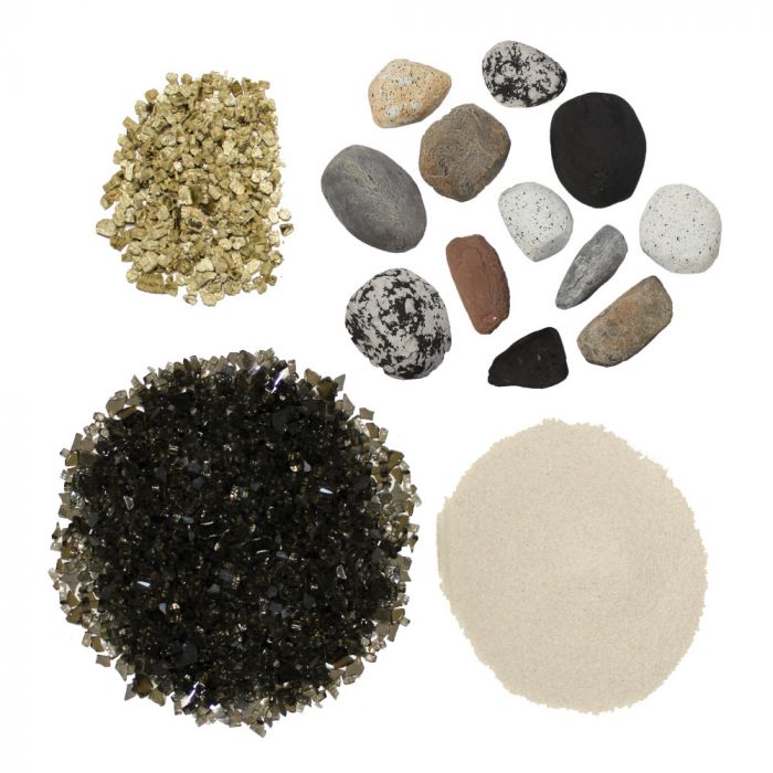 Napoleon Shore Fire Kit, Mixture Of Rocks, Sand, Vermiculite & Glass