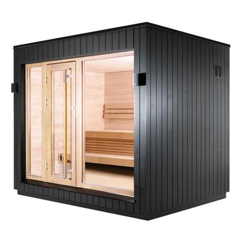 SaunaLife Model M2 Outdoor Sauna, 110" x 87" x 98" 4 to 5 person