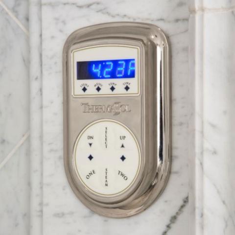 ThermaSol Signature Series, Steam Shower Control, 5.6" Digital Control, Contemporary Flushmount