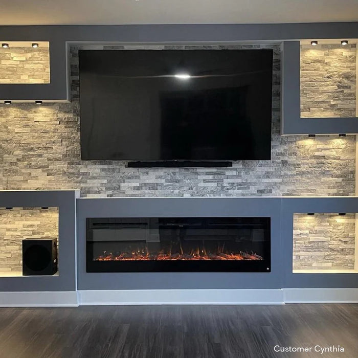 Touchstone The Sideline 72" Recessed Electric Fireplace