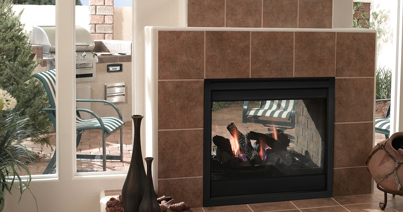 Outdoor Lifestyles Twilight Indoor/Outdoor See-Through Gas Fireplace
