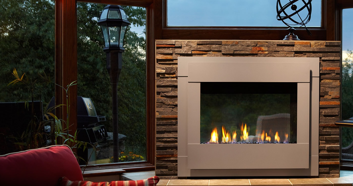 Outdoor Lifestyles Twilight Modern Indoor/Outdoor See-Through Gas Fireplace