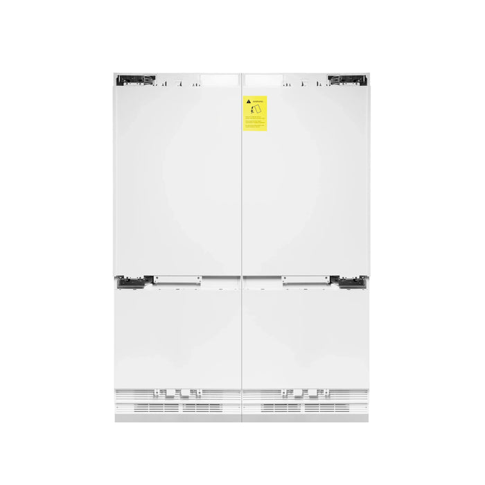 ZLINE 60 In. 32.2 cu. Ft. Panel Ready Built-In 4-Door French Door Refrigerator with Internal Water and Ice Dispenser
