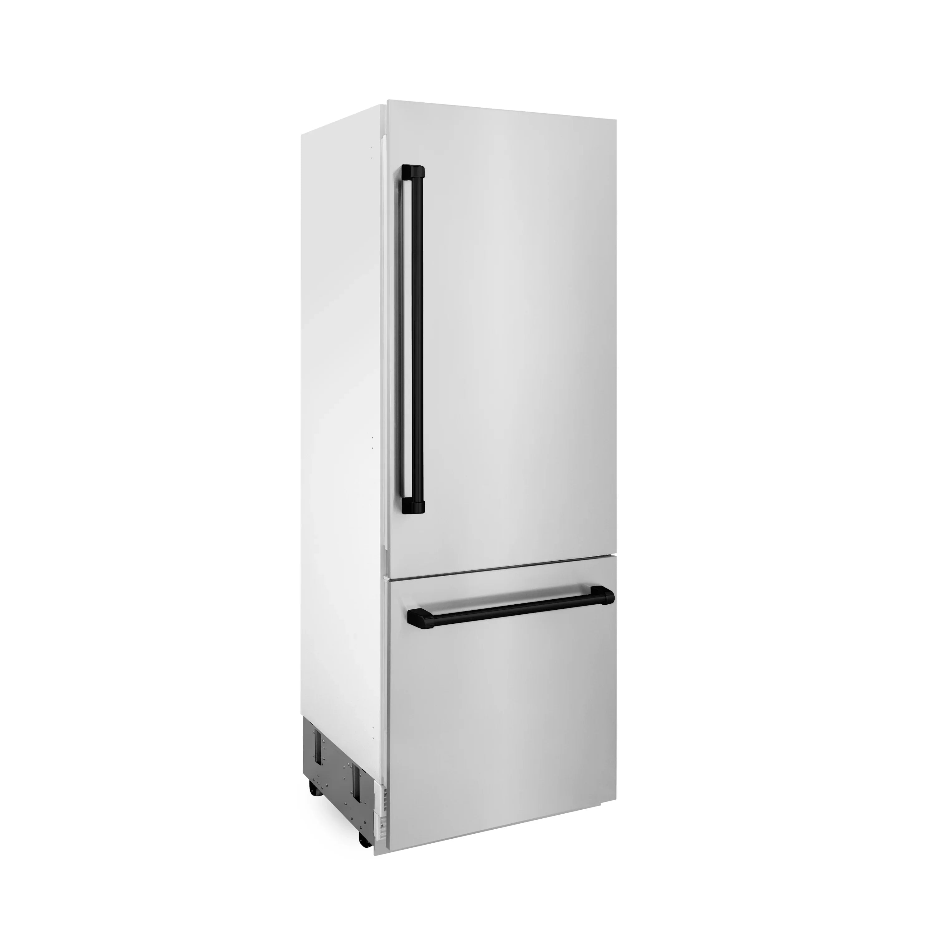 ZLINE Autograph 30 In. 16.1 cu. ft. Built-In Refrigerator with Internal Water and Ice Dispenser with Matte Black Accents