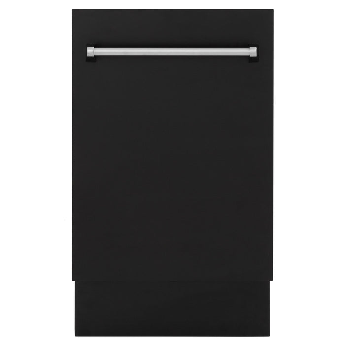 ZLINE 18 in. Top Control Tall Dishwasher in Matte Black with 3rd Rack
