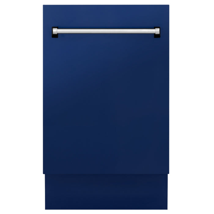 ZLINE 18 in. Top Control Tall Dishwasher in Blue Gloss with 3rd Rack
