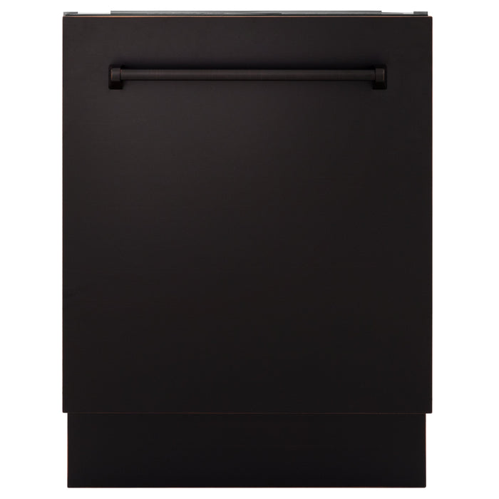 ZLINE 24 in. Top Control Tall Dishwasher in Oil Rubbed Bronze with 3rd Rack