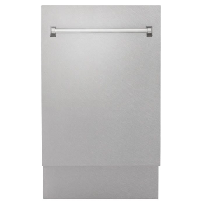 ZLINE 18 in. Top Control Tall Tub Dishwasher in DuraSnow® Stainless Steel and 3rd Rack