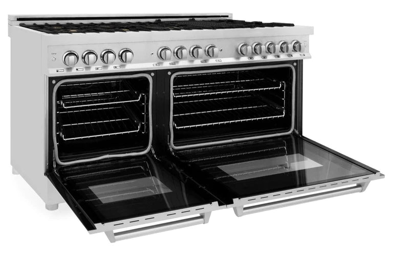 ZLINE 60 in. Professional Gas Burner/Electric Oven Stainless Steel Range with Brass Burners