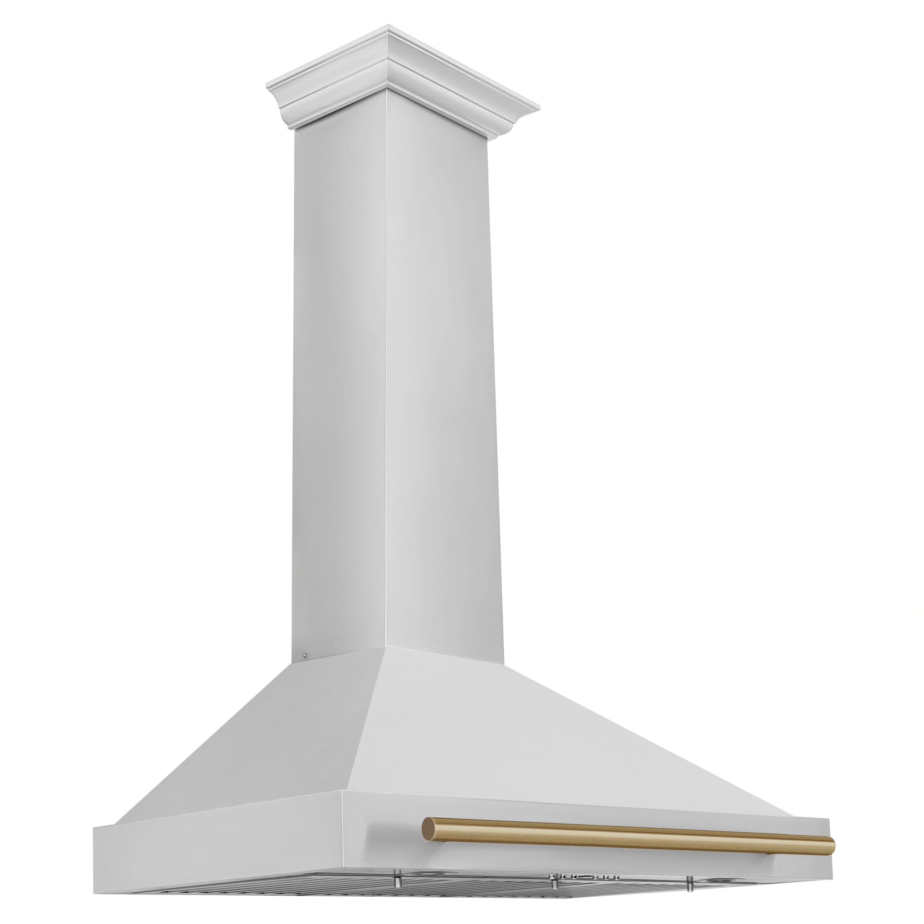 ZLINE 36 Inch Autograph Edition Stainless Steel Range Hood with Champagne Bronze Handle, KB4STZ-36-CB
