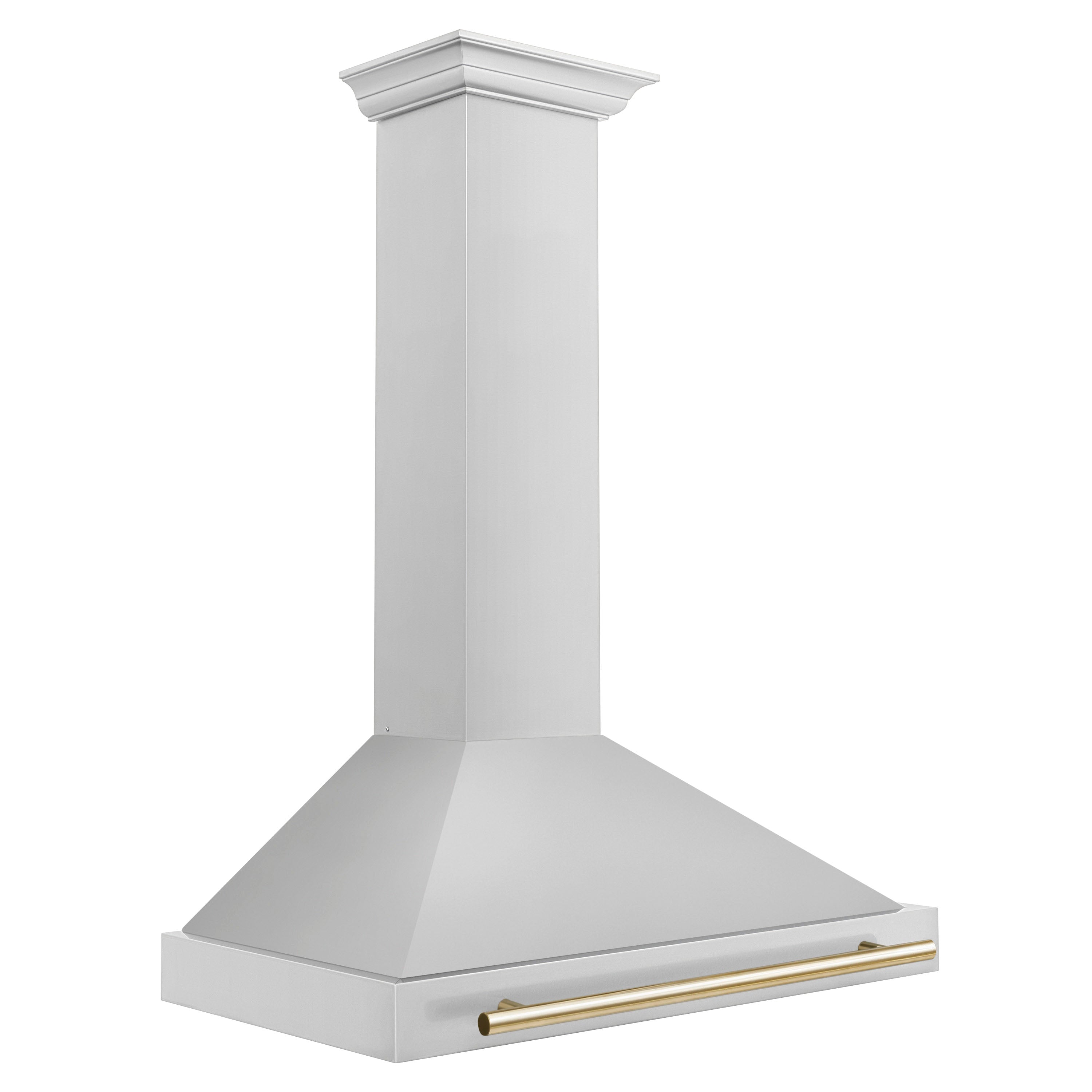 ZLINE 36 Inch Autograph Edition Stainless Steel Range Hood with Gold Handle, KB4STZ-36-G