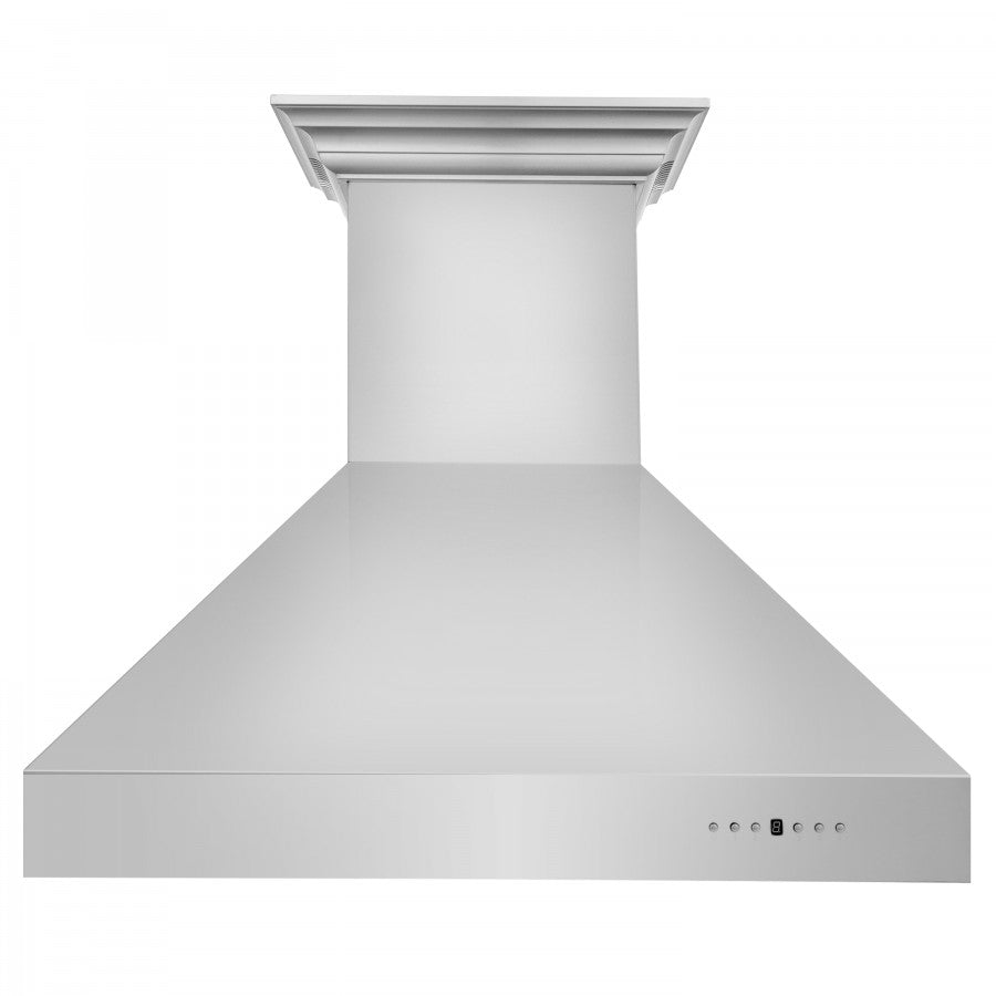 ZLINE 60 in. Stainless Steel Wall Range Hood with Built-in CrownSound® Bluetooth Speakers, 667CRN-BT-60