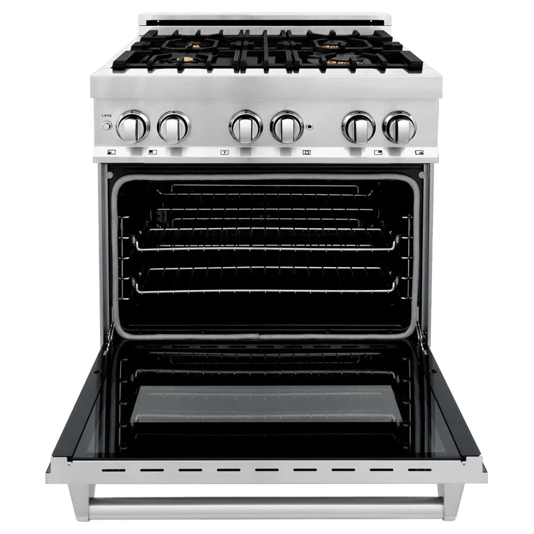 ZLINE 30 in. Professional Gas Burner/Electric Oven Stainless Steel Range with Brass Burners