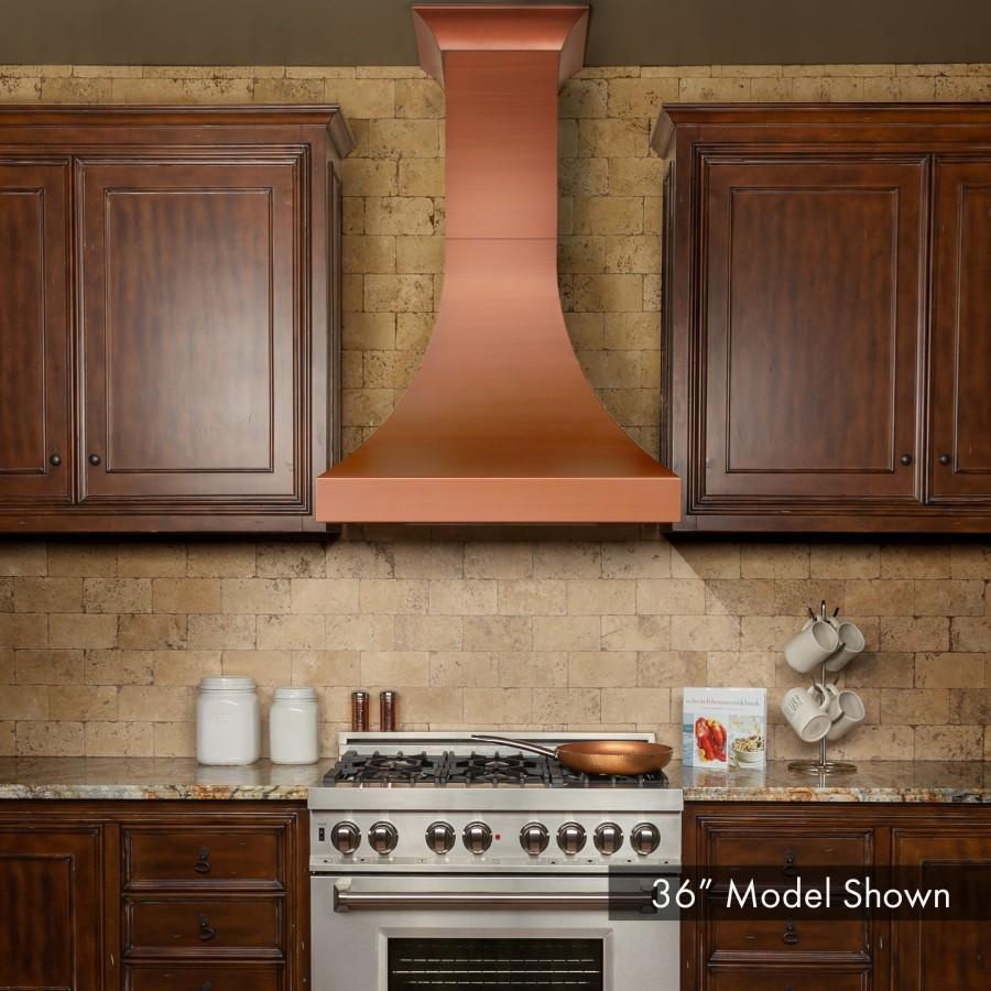 ZLINE 30 in. Designer Series Copper Finish Wall Range Hood, 8632C-30