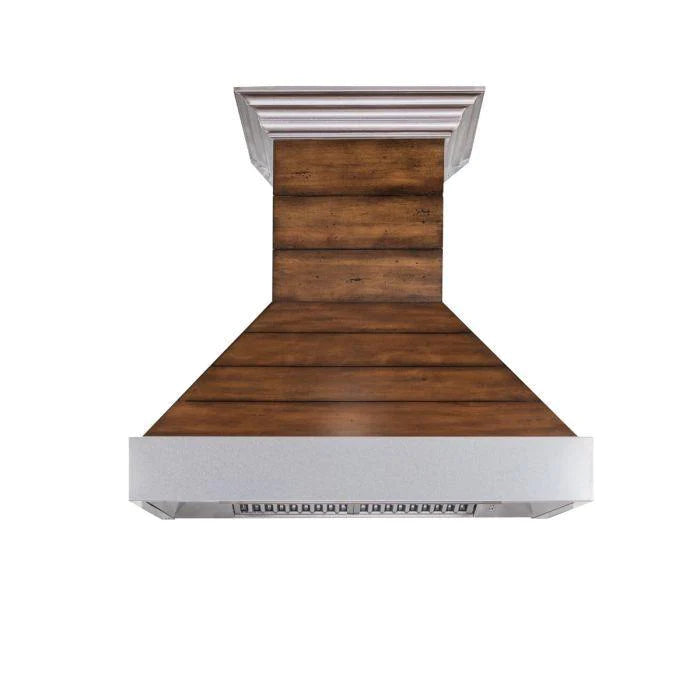 ZLINE 30 in. Designer Shiplap Wooden Wall Range Hood with Stainless Steel Accent